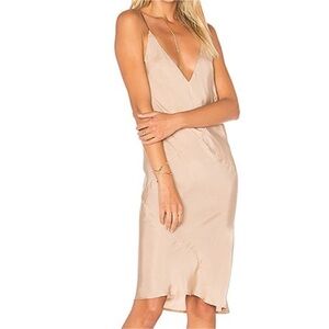 Revolve Titania Ingles Open Plunge Back Slip Dress Blush Y2K Size Small